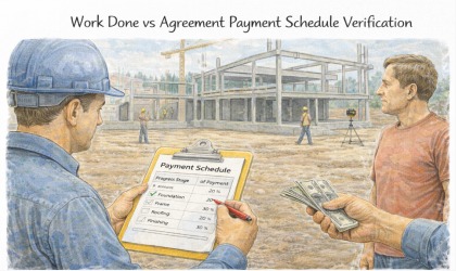 Work done Vs Agreement payment schedule
