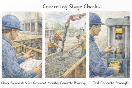 Concreting stage checks